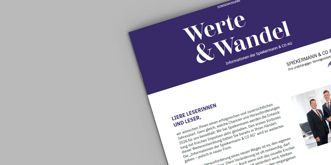 Titelseite des Magazins „Werte & Wandel“, Ausgabe Januar 2026